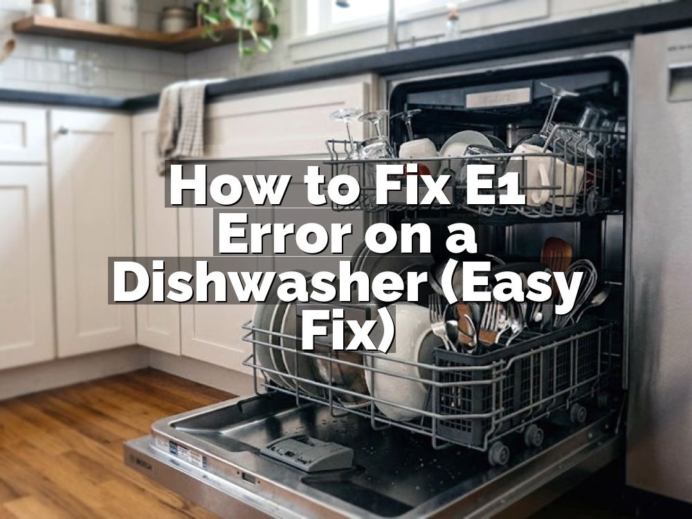 How to Fix E1 Error on a Dishwasher (Easy Fix)