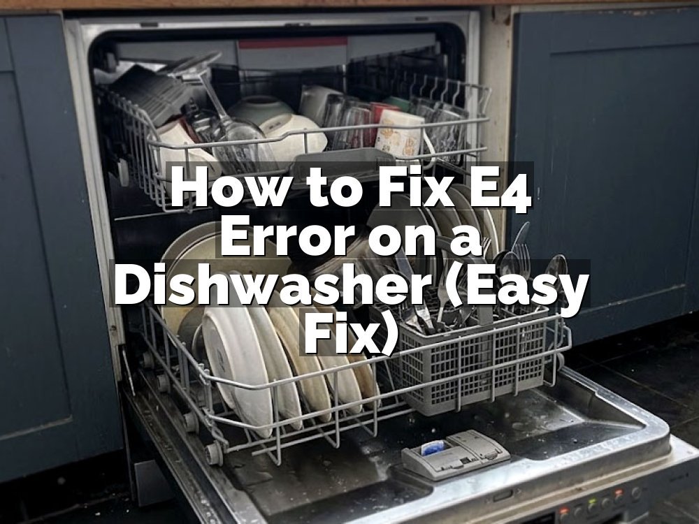 How to Fix E4 Error on a Dishwasher (Easy Fix)