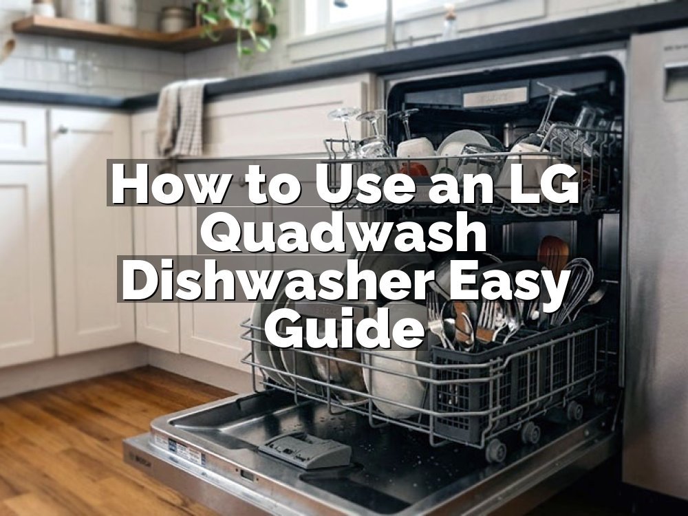 How to Use an LG Quadwash Dishwasher Easy Guide