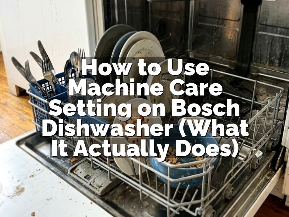 How to Use Machine Care Setting on Bosch Dishwasher (What It Actually Does)
